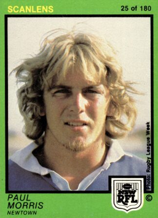 1982 Scanlens Common Card - Base 025 Paul Morris Newtown Jets