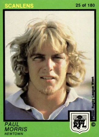 1982 Scanlens Common Card - Base 025 Paul Morris Newtown Jets