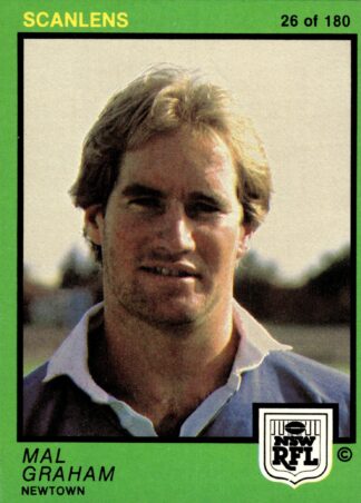 1982 Scanlens Common Card - Base 026 Mal Graham Newtown Jets
