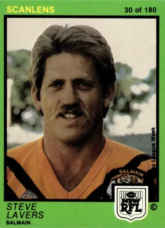 1982 Scanlens Common Card - Base 030 Steve Lavers Balmain Tigers