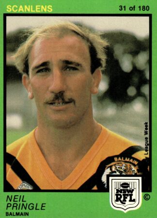 1982 Scanlens Common Card - Base 031 Neil Pringle Balmain Tigers
