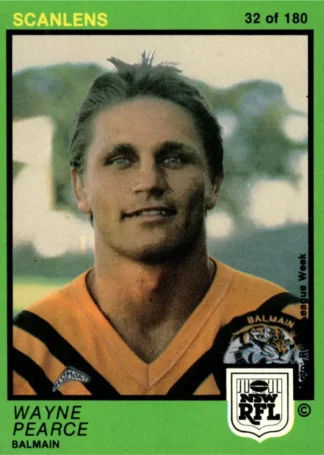 1982 Scanlens Common Card - Base 032 Wayne Pearce Balmain Tigers