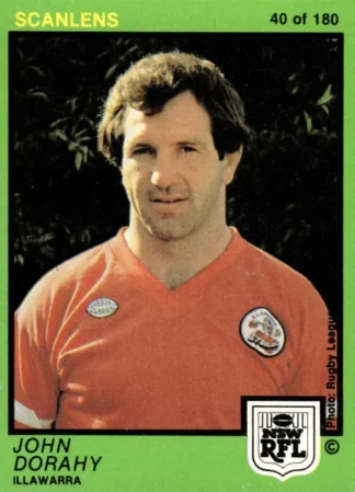 1982 Scanlens Common Card - Base 040 John Dorahy Illawarra Steelers