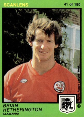 1982 Scanlens Common Card - Base 041 Brian Hetherington Illawarra Steelers