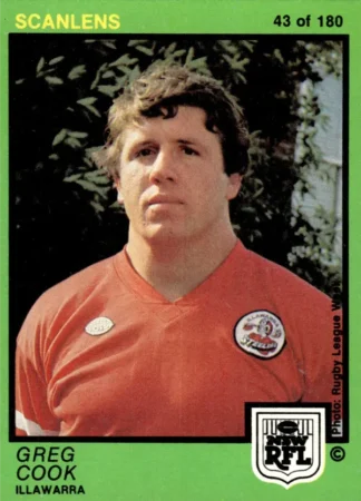 1982 Scanlens Common Card - Base 043 Greg Cook Illawarra Steelers
