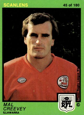 1982 Scanlens Common Card - Base 045 Mal Creevey Illawarra Steelers