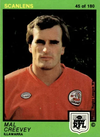 1982 Scanlens Common Card - Base 045 Mal Creevey Illawarra Steelers