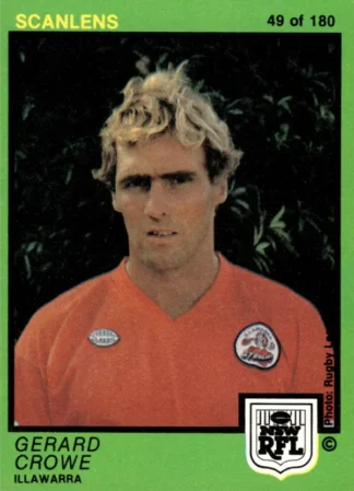 1982 Scanlens Common Card - Base 049 Gerard Crowe Illawarra Steelers