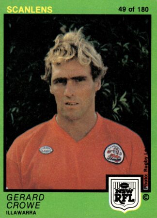1982 Scanlens Common Card - Base 049 Gerard Crowe Illawarra Steelers