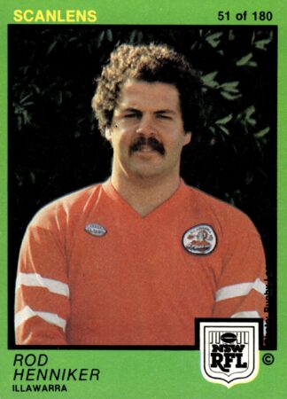 1982 Scanlens Common Card - Base 051 Rod Henniker Illawarra Steelers