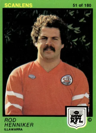 1982 Scanlens Common Card - Base 051 Rod Henniker Illawarra Steelers