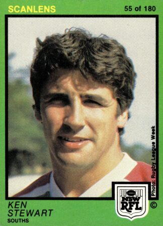 1982 Scanlens Common Card - Base 055 Ken Stewart South Sydney Rabbitohs