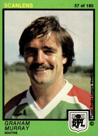 1982 Scanlens Common Card - Base 057 Graham Murray South Sydney Rabbitohs