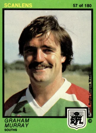 1982 Scanlens Common Card - Base 057 Graham Murray South Sydney Rabbitohs