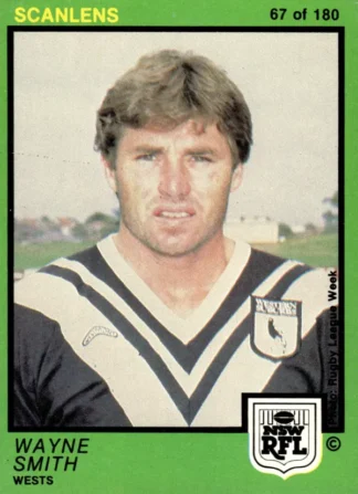 1982 Scanlens Common Card - Base 067 Wayne Smith Western Suburbs Magpies