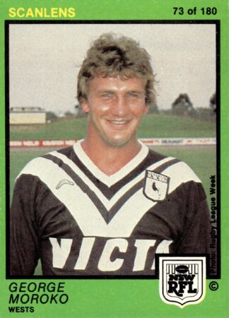 1982 Scanlens Common Card - Base 073 George Moroko Western Suburbs Magpies