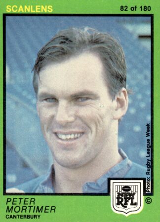 1982 Scanlens Common Card - Base 082 Peter Mortimer Canterbury Bulldogs
