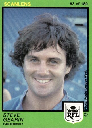 1982 Scanlens Common Card - Base 083 Steve Gearin Canterbury Bulldogs