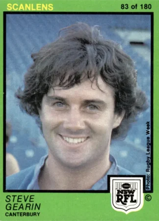 1982 Scanlens Common Card - Base 083 Steve Gearin Canterbury Bulldogs