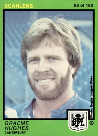 1982 Scanlens Common Card - Base 088 Graeme Hughes Canterbury Bulldogs