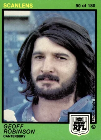 1982 Scanlens Common Card - Base 090 Geoff Robinson Canterbury Bulldogs