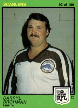1982 Scanlens Common Card - Base 093 Darryl Brohman Penrith Panthers
