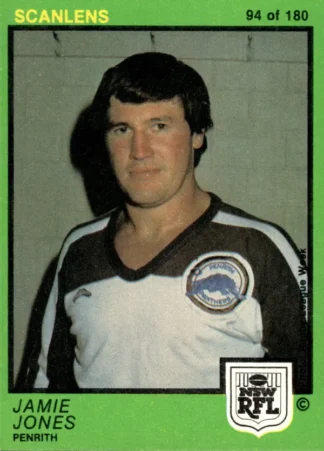 1982 Scanlens Common Card - Base 094 Jamie Jones Penrith Panthers