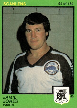 1982 Scanlens Common Card - Base 094 Jamie Jones Penrith Panthers