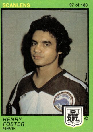 1982 Scanlens Common Card - Base 097 Henry Foster Penrith Panthers