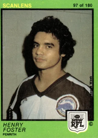 1982 Scanlens Common Card - Base 097 Henry Foster Penrith Panthers