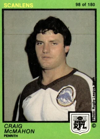 1982 Scanlens Common Card - Base 098 Craig McMahon Penrith Panthers
