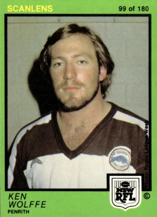 1982 Scanlens Common Card - Base 099 Ken Wolffe Penrith Panthers
