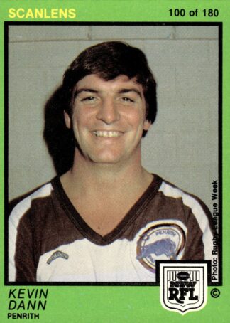 1982 Scanlens Common Card - Base 100 Kevin Dann Penrith Panthers