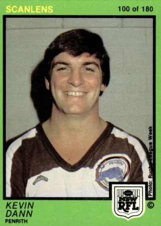 1982 Scanlens Common Card - Base 100 Kevin Dann Penrith Panthers