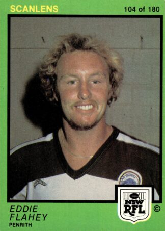 1982 Scanlens Common Card - Base 104 Eddie Flahey Penrith Panthers