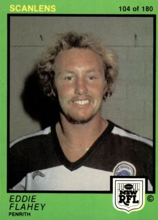 1982 Scanlens Common Card - Base 104 Eddie Flahey Penrith Panthers