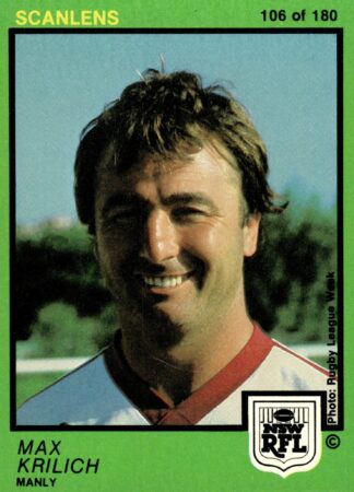 1982 Scanlens Common Card - Base 106 Max Krilich Manly Sea Eagles