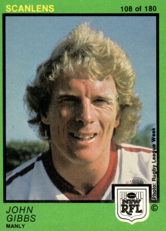 1982 Scanlens Common Card - Base 108 John Gibbs Manly Sea Eagles