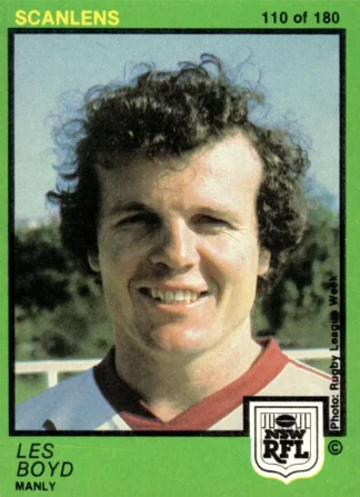 1982 Scanlens Common Card - Base 110 Les Boyd Manly Sea Eagles