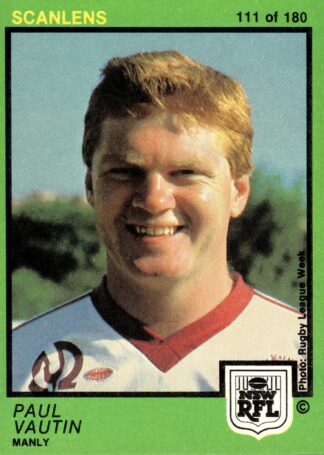 1982 Scanlens Common Card - Base 111 Paul Vautin Manly Sea Eagles
