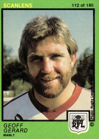 1982 Scanlens Common Card - Base 112 Geoff Gerard Manly Sea Eagles