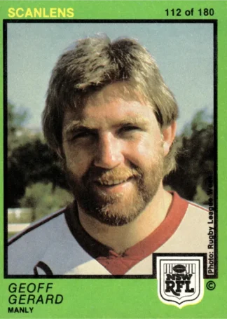 1982 Scanlens Common Card - Base 112 Geoff Gerard Manly Sea Eagles