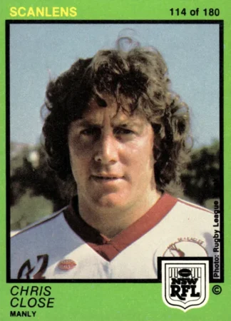 1982 Scanlens Common Card - Base 114 Chris Close Manly Sea Eagles