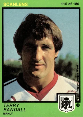 1982 Scanlens Common Card - Base 115 Terry Randall Manly Sea Eagles