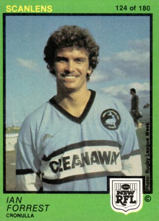 1982 Scanlens Common Card - Base 124 Ian Forrest Cronulla Sharks