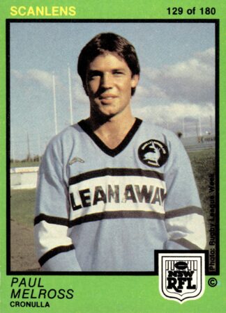 1982 Scanlens Common Card - Base 129 Paul Melross Cronulla Sharks
