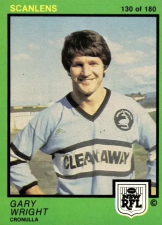 1982 Scanlens Common Card - Base 130 Gary Wright Cronulla Sharks