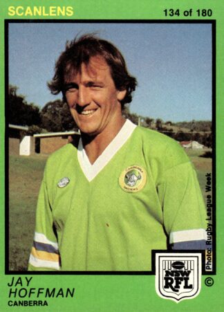 1982 Scanlens Common Card - Base 134 Jay Hoffman Canberra Raiders