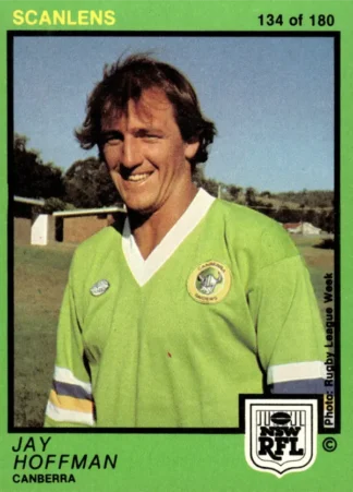 1982 Scanlens Common Card - Base 134 Jay Hoffman Canberra Raiders