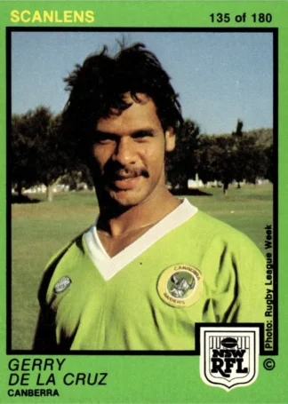 1982 Scanlens Common Card - Base 135 Gerry De La Cruz Canberra Raiders